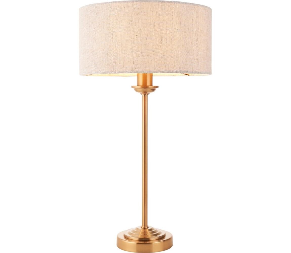 Endon Endon 110728 - Stolní lampa HIGHCLERE 1xE14/7W/230V béžová/mosaz