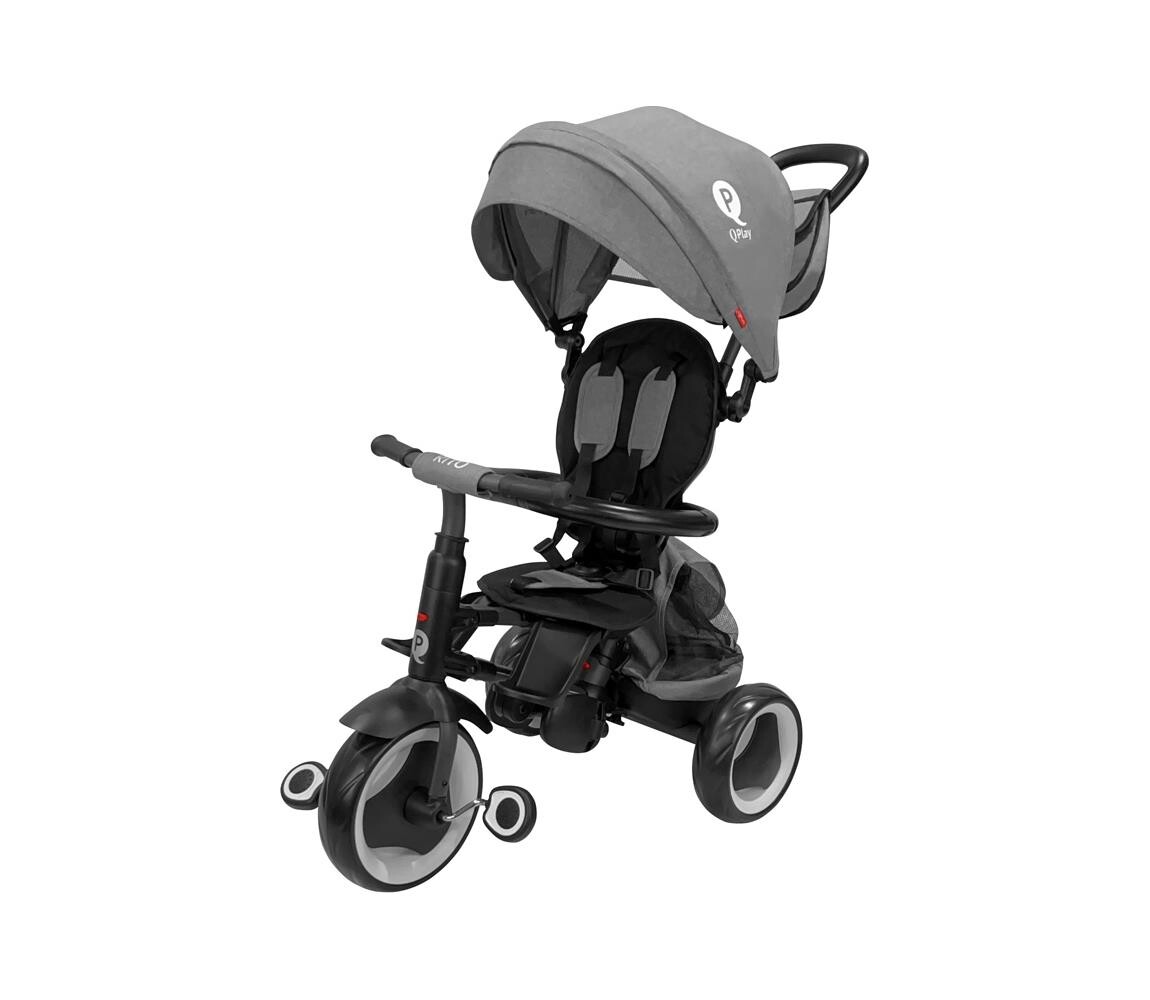 QPlay QPlay - Dětská tříkolka 3v1 RITO EVA PLUS šedá