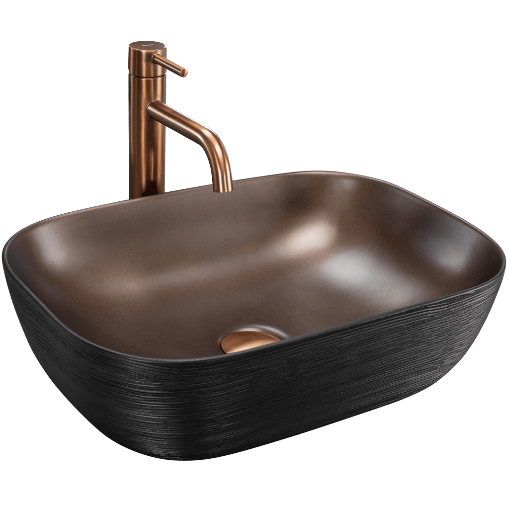 REA Umyvadlo na desku Belinda COPPER BRUSH / Black REA-U6384
