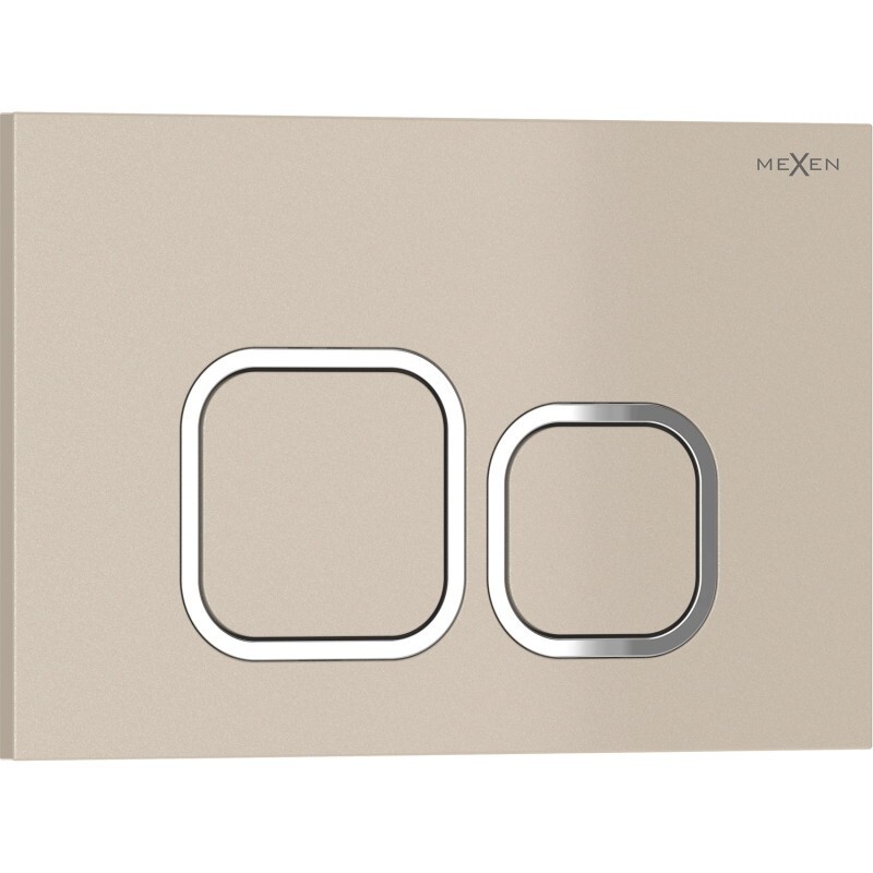 MEXEN Tex 03 splachovací tlačítko, béžový 6103-07