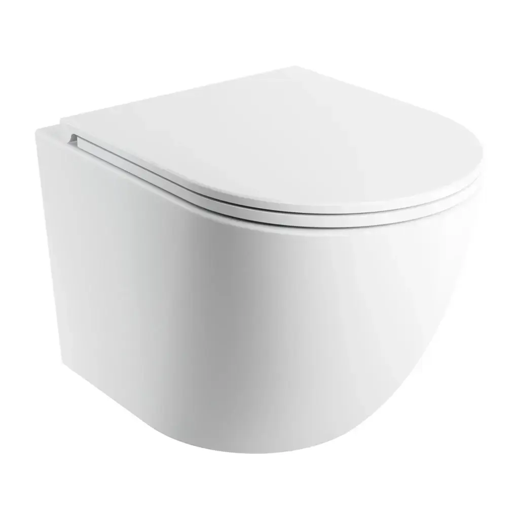 OMNIRES Závěsné WC OTTAWA SILENT POWER™ se sedátkem soft-close, 49 x 37 cm, matná bílá OTTAWASPMWBM