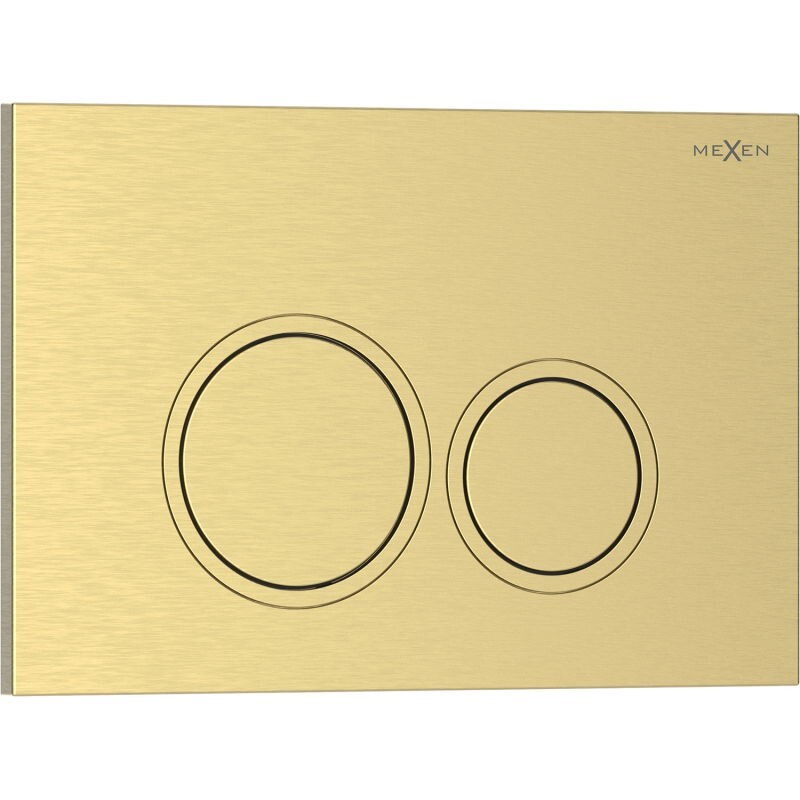MEXEN Tex 01 splachovací tlačítko, zlatá kartáčovaná 6101-11