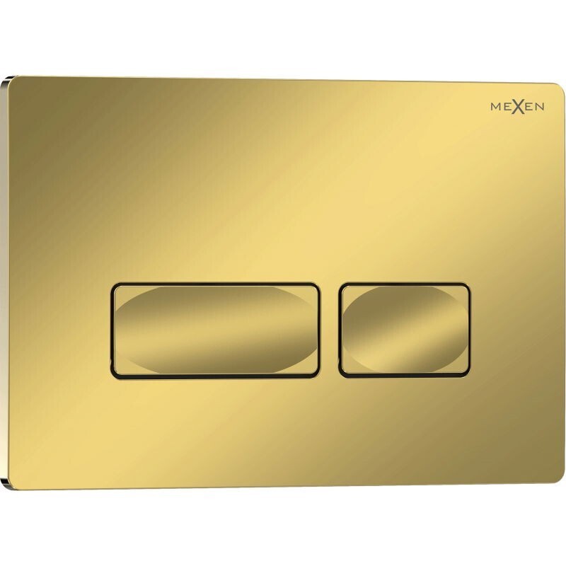 MEXEN Tex 04 splachovací tlačítko, zlatá szampański lesklá 6104-08