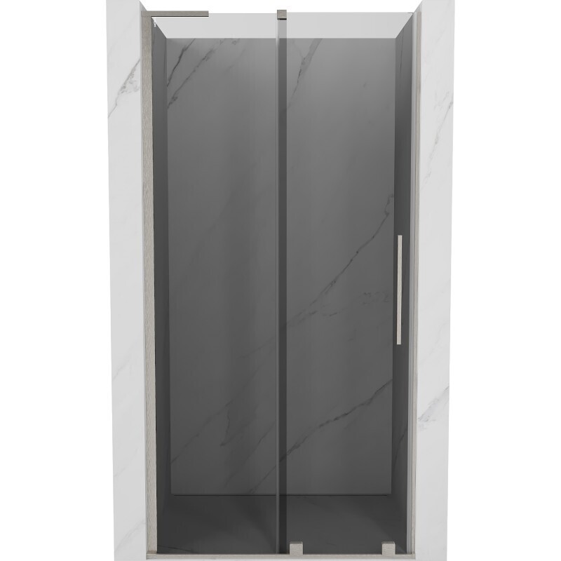 MEXEN/S Velar L posuvné sprchové dveře 100, grafit, nikl kartáčovaný 871-100-003-41-97