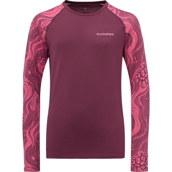 Klimatex RAVN Dětské funkční termo triko, vínová, velikost