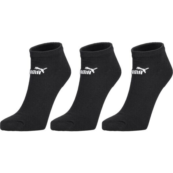 Puma ELEMENTS UNISEX PLAIN SNEAKER 3P Unisex ponožky, černá, velikost