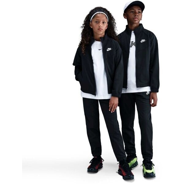 Nike K SPORTSWEAR DF TRACKSUIT PK FZ Dětská tepláková souprava, černá, velikost