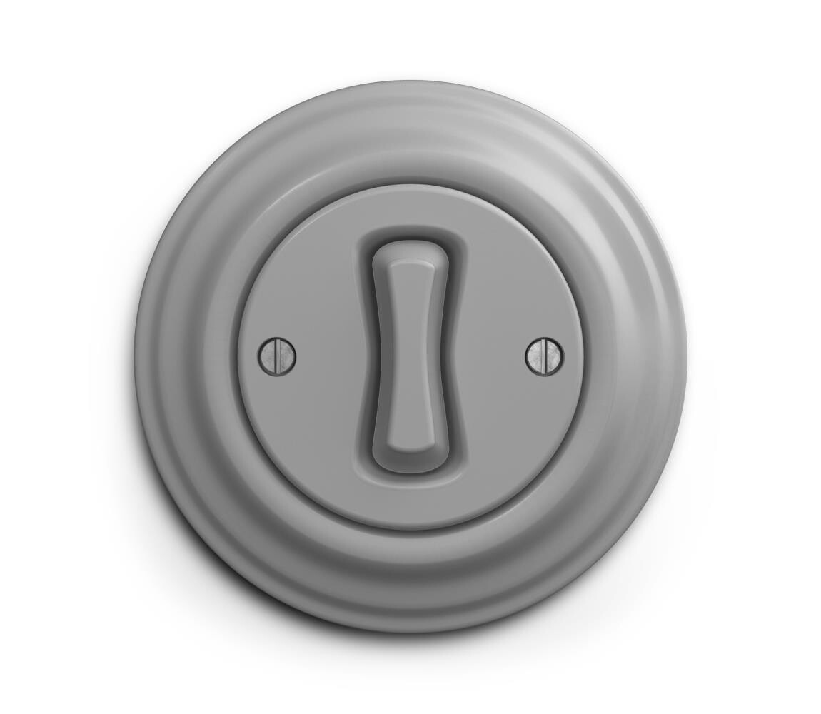 lap lap - Retro schodišťový vypínač s rámečkem č. 6 šedá