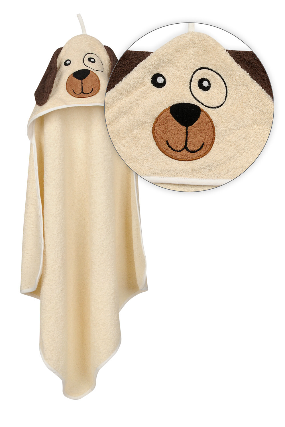 Babymatex Bavlněná osuška pro miminko s kapucí Jimmy 80x80cm - Pejsek