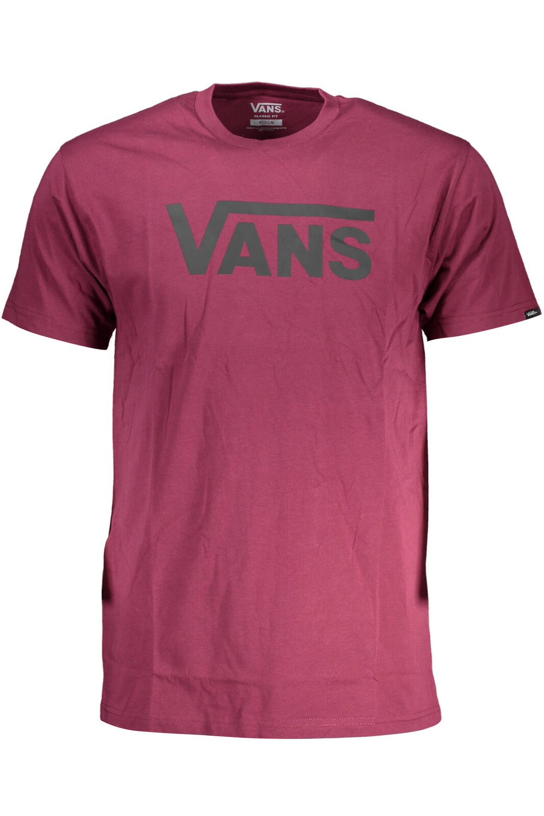 Vínové pánské tričko s potiskem VANS - Pánské