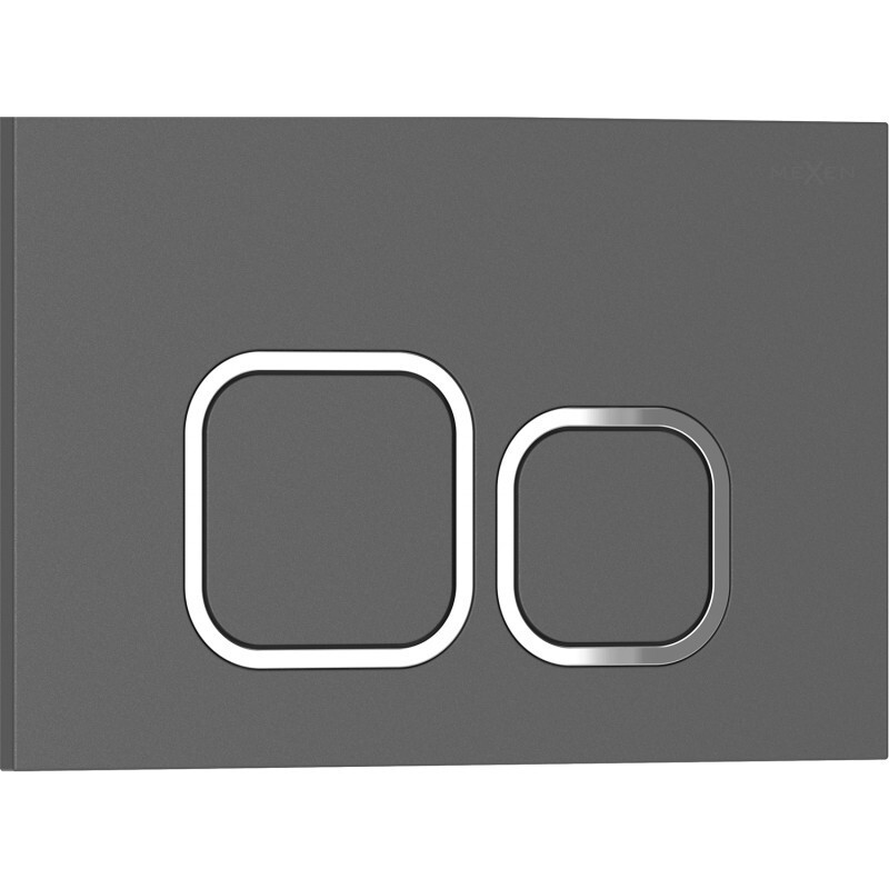 MEXEN Tex 03 splachovací tlačítko, šedý 6103-05