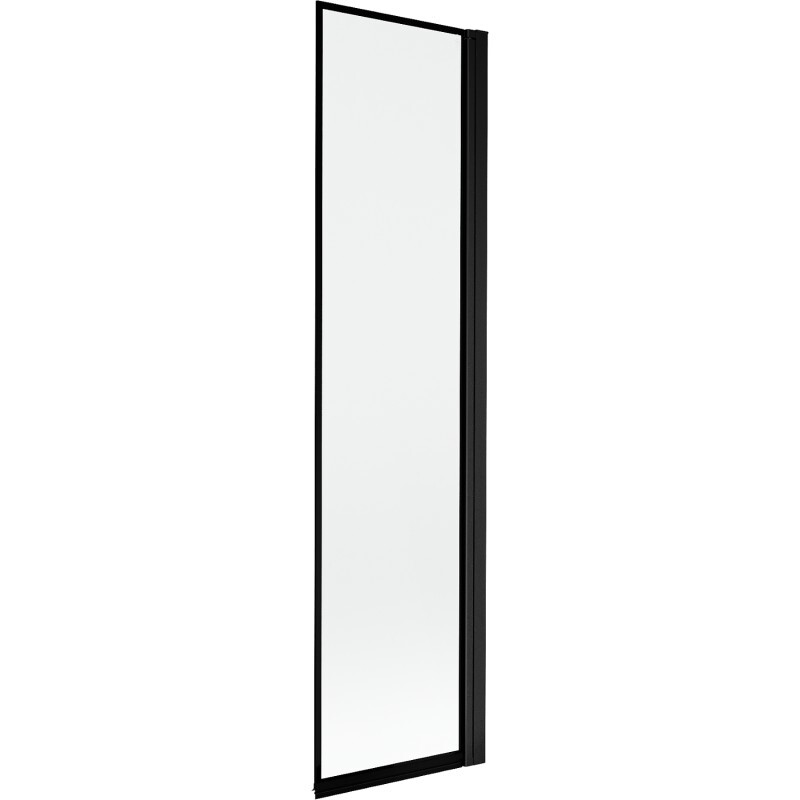 MEXEN MIST vanová zástěna 50x150 cm 6mm 1-s, černá, okraj, pravá 8A9-050-001-70-70-P