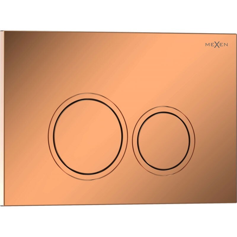 MEXEN Tex 01 splachovací tlačítko, růžové zlato lesklá 6101-09