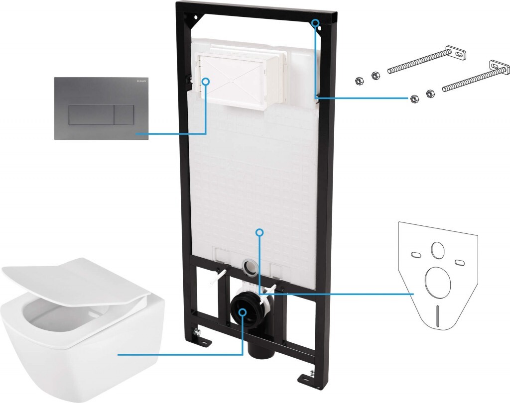 DEANTE WC sada, podomítkový, 6v1 CDZT6ZPW