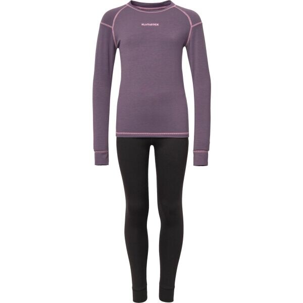 Klimatex PIKAO Dětský set funkčního prádla, fialová, velikost