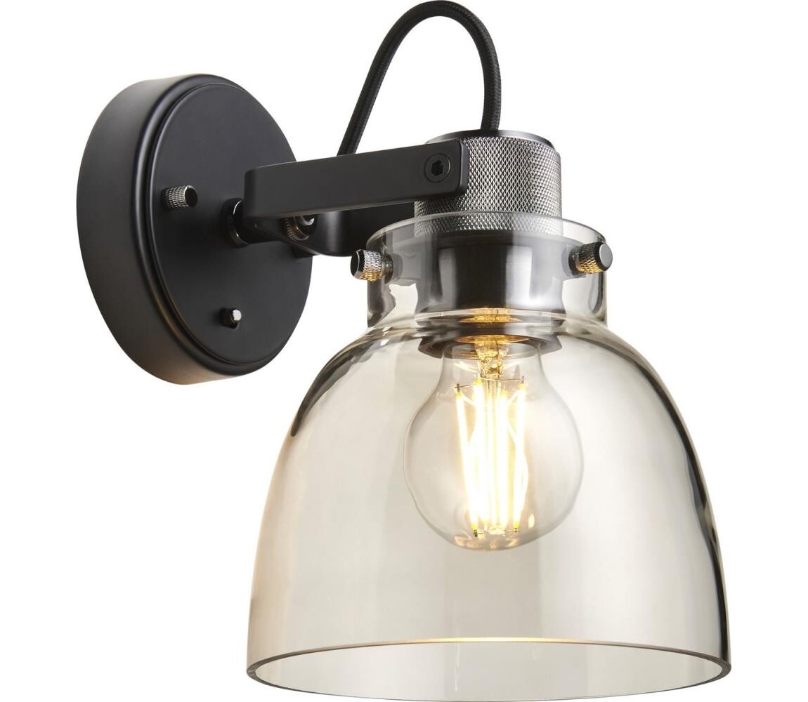 Endon Endon 107011 - Nástěnné bodové svítidlo URBAN 1xE27/10W/230V černá/kouřová černá