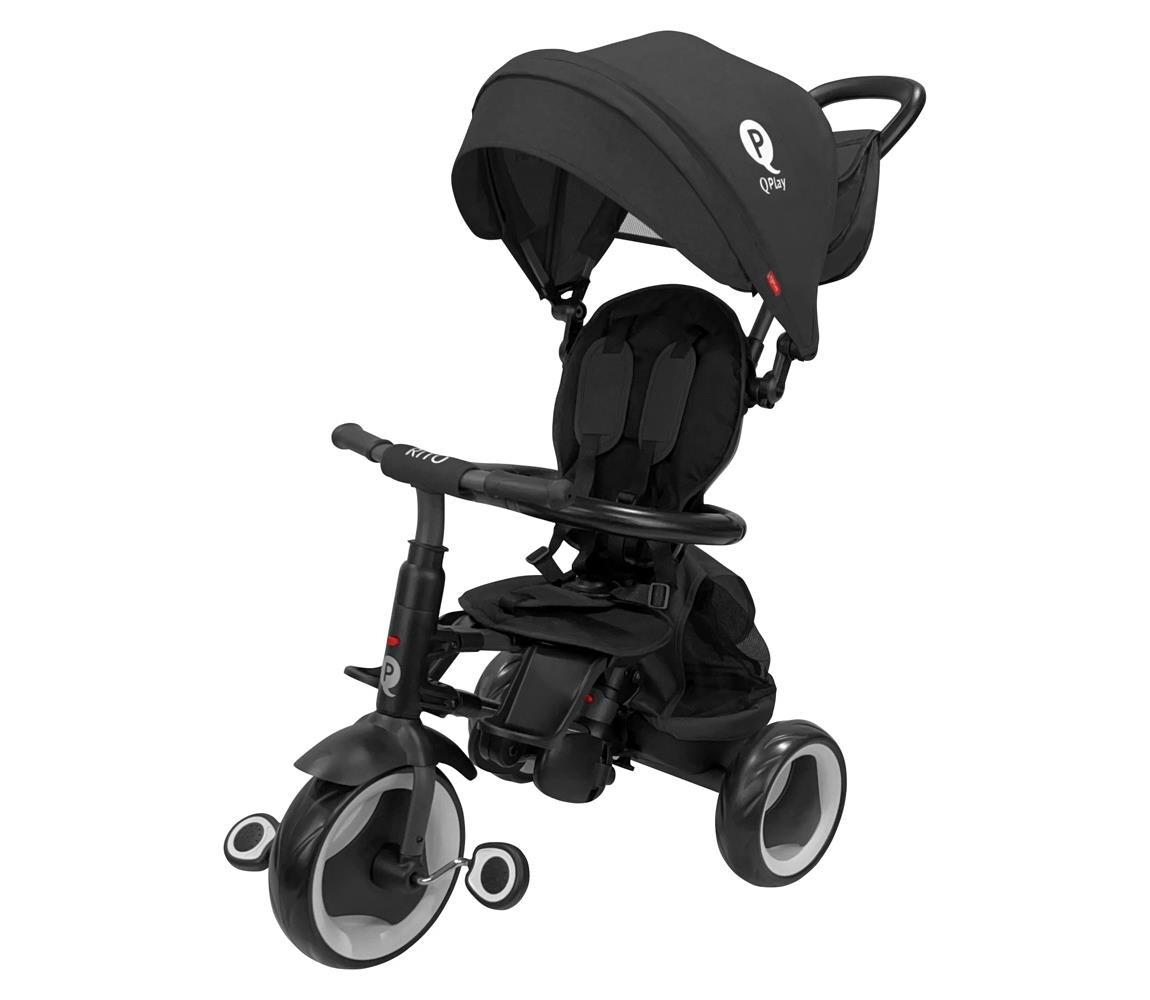 QPlay QPlay - Dětská tříkolka 3v1 RITO EVA PLUS černá