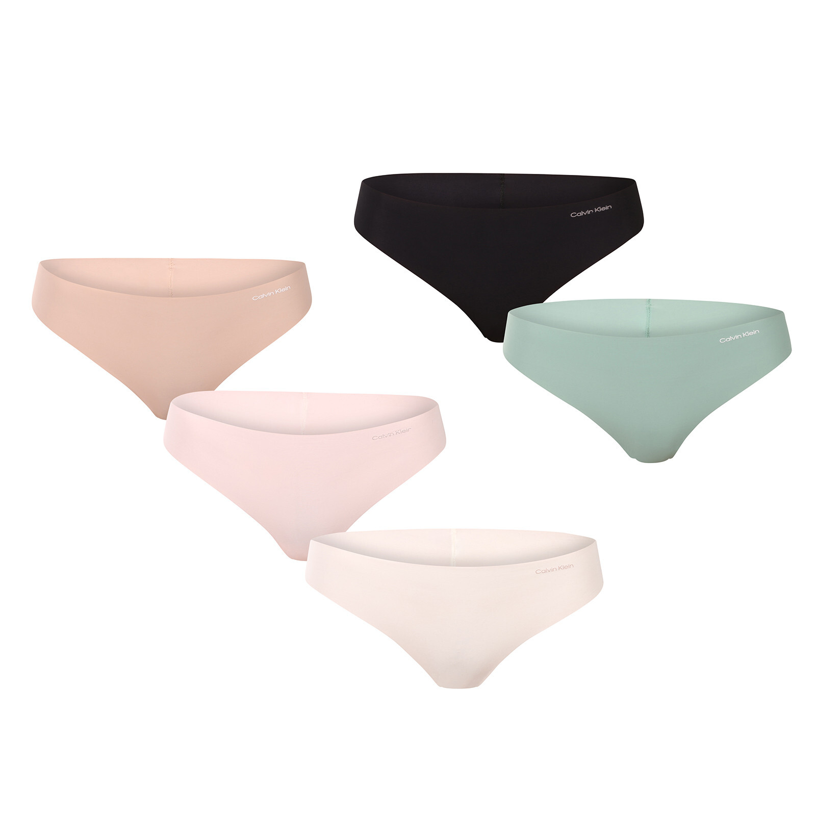 5PACK dámská tanga Calvin Klein bezešvé vícebarevné (QD3556E-31N) M