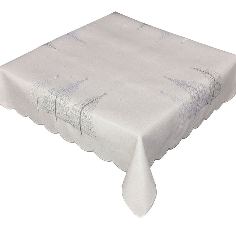 Ubrus Vánoční, Moderní stromečky, šedý 35 x 35 cm