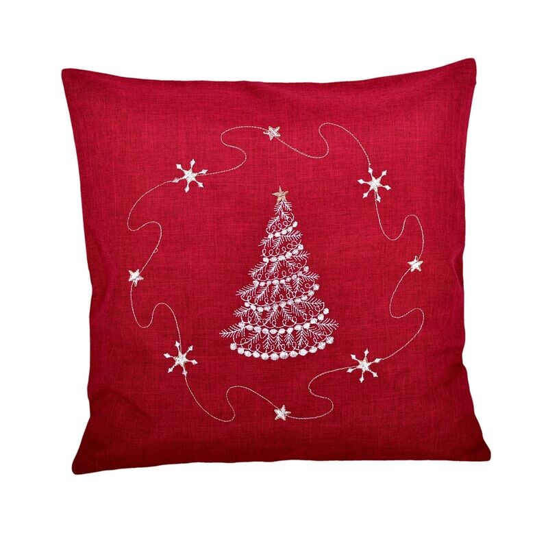 Návlek na polštář, Bílo zlatý stromeček, 40 x 40 cm