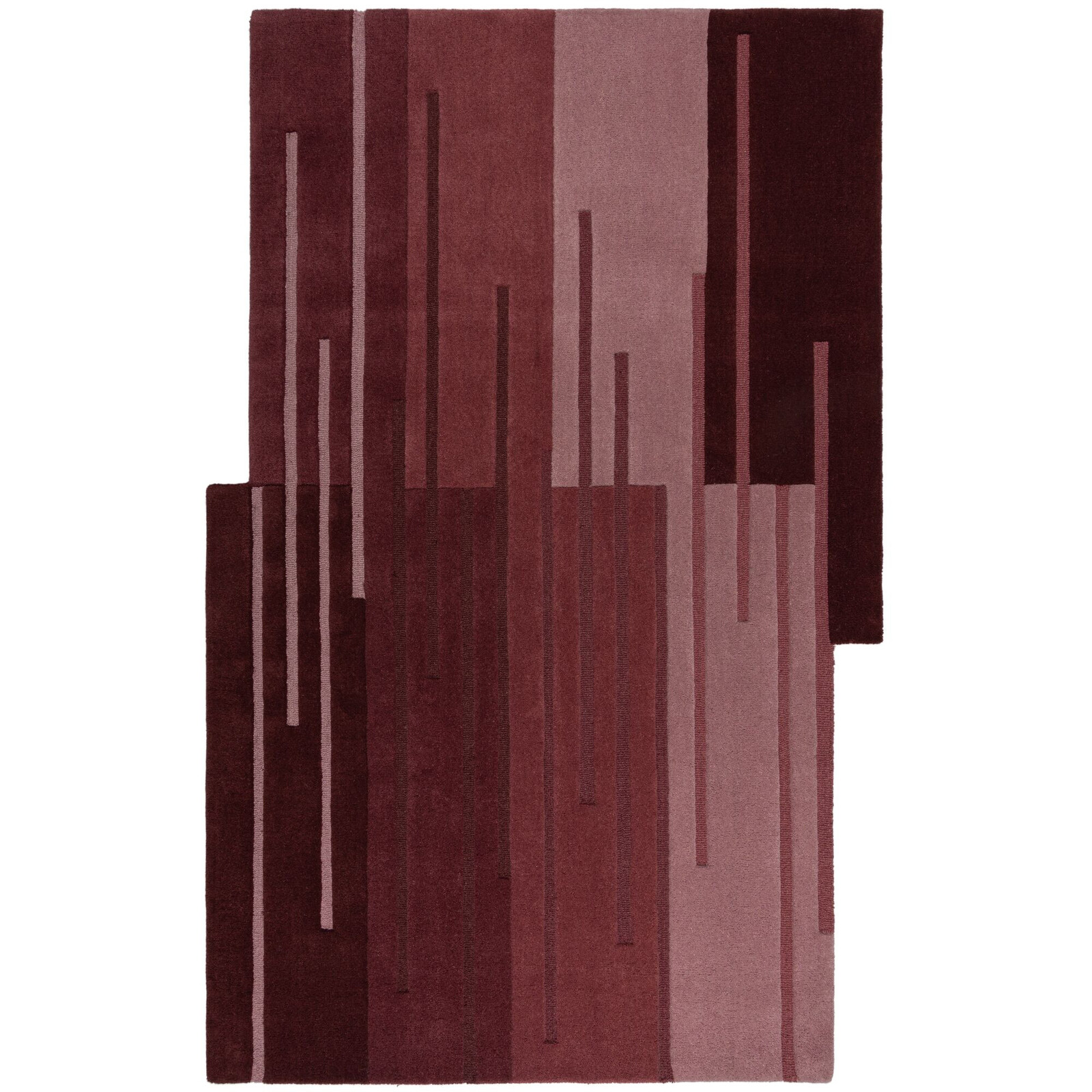 Ručně všívaný kusový koberec Abstract Split Ombre Red, 150x240, červená, chodba / předsíň, Flair Rugs