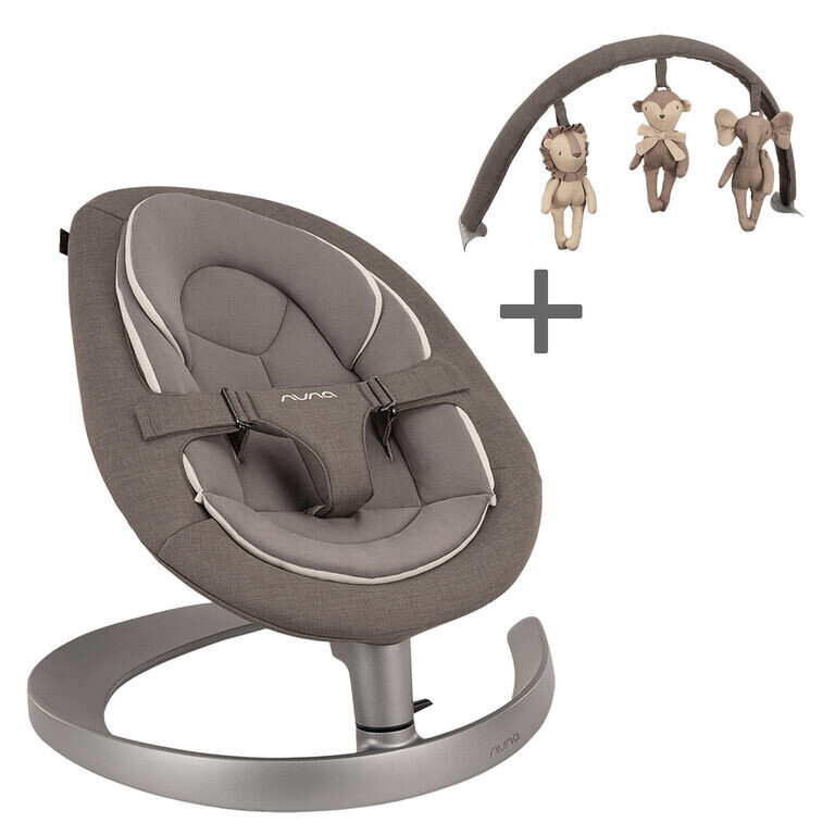 Nuna LEAF™ grow with toybar granite, lehátko s hrazdičkou