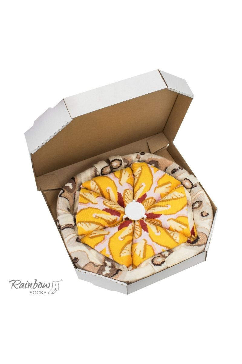 ZOOKSY/RAINBOW SOCKS Rainbow Socks Pizza 4 páry Havajský