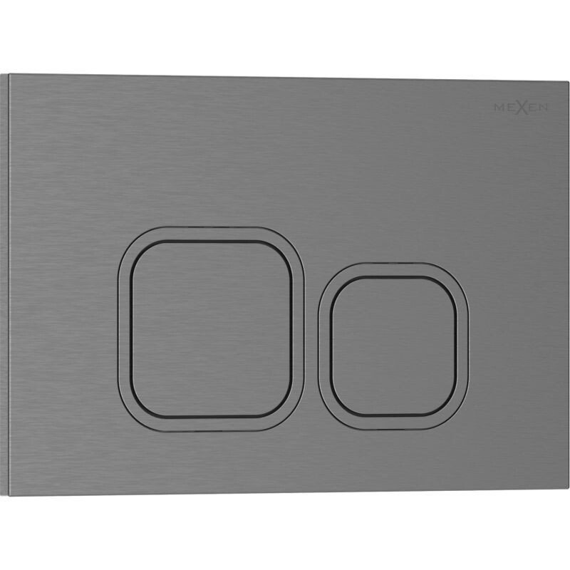 MEXEN Tex 03 splachovací tlačítko, grafit kartáčovaná 6103-12