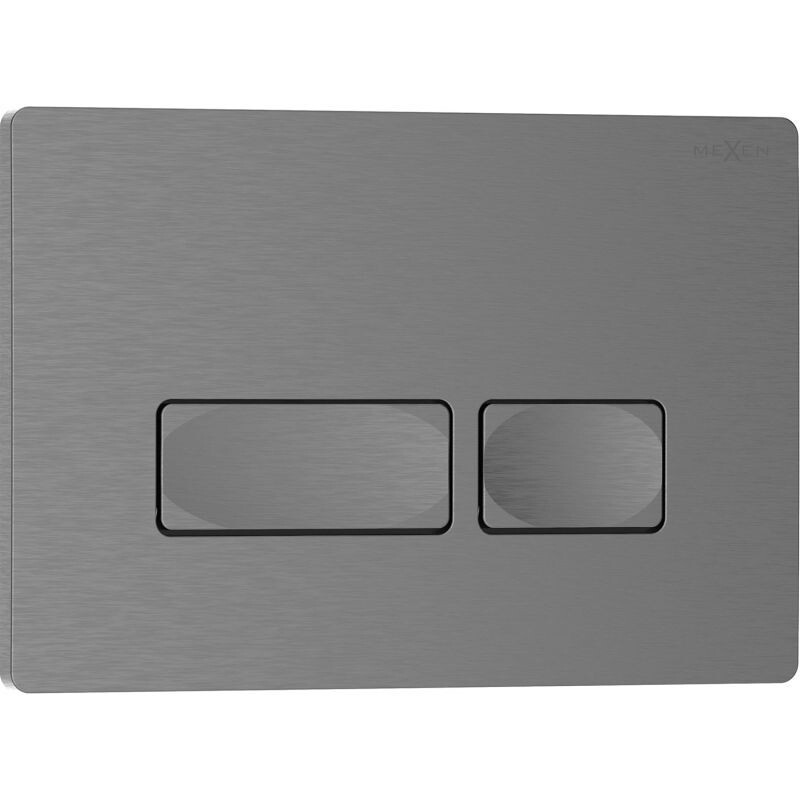 MEXEN Tex 04 splachovací tlačítko, grafit kartáčovaná 6104-12