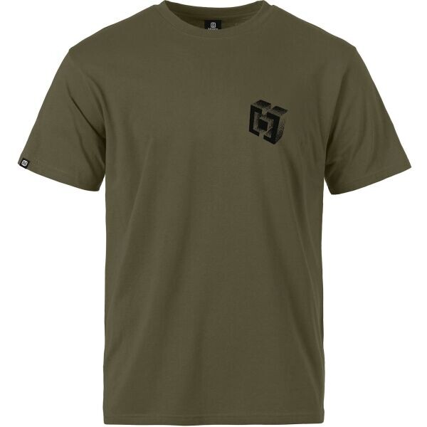 Horsefeathers BLOCKS Pánské tričko, khaki, velikost