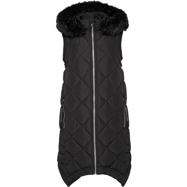 Northfinder JILLIANTIS Dámská dlouhá vesta, černá, velikost