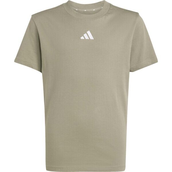 adidas SMALL LOGO T-SHIRT Juniorské tričko, khaki, velikost