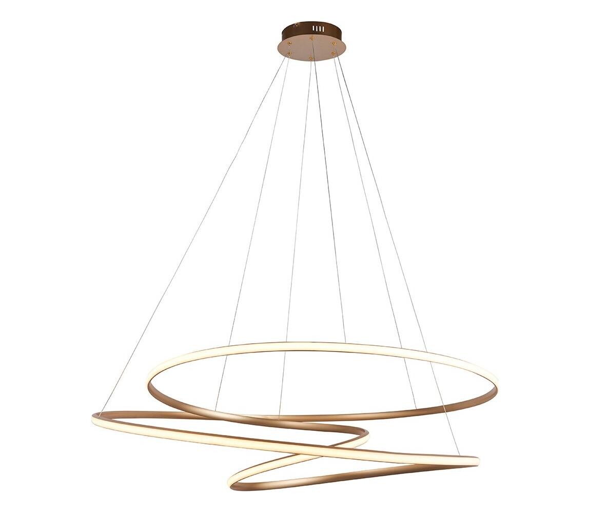 Endon Endon 97645 - LED Stmívatelný lustr na lanku TWIRL LED/131W/230V 3000K zlatá