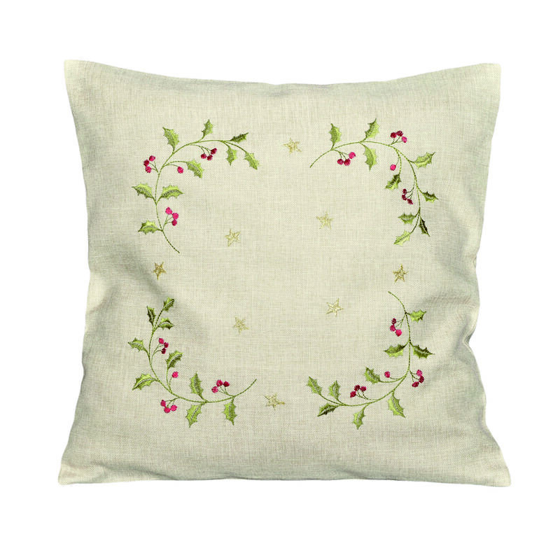 Návlek na polštář, Královská cesmína, béžový, 40 x 40 cm