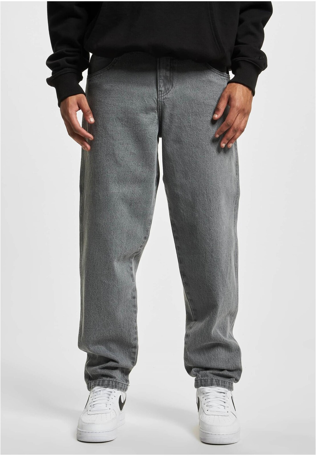 DEF Tapered Loose Fit Denim šedá sepraná