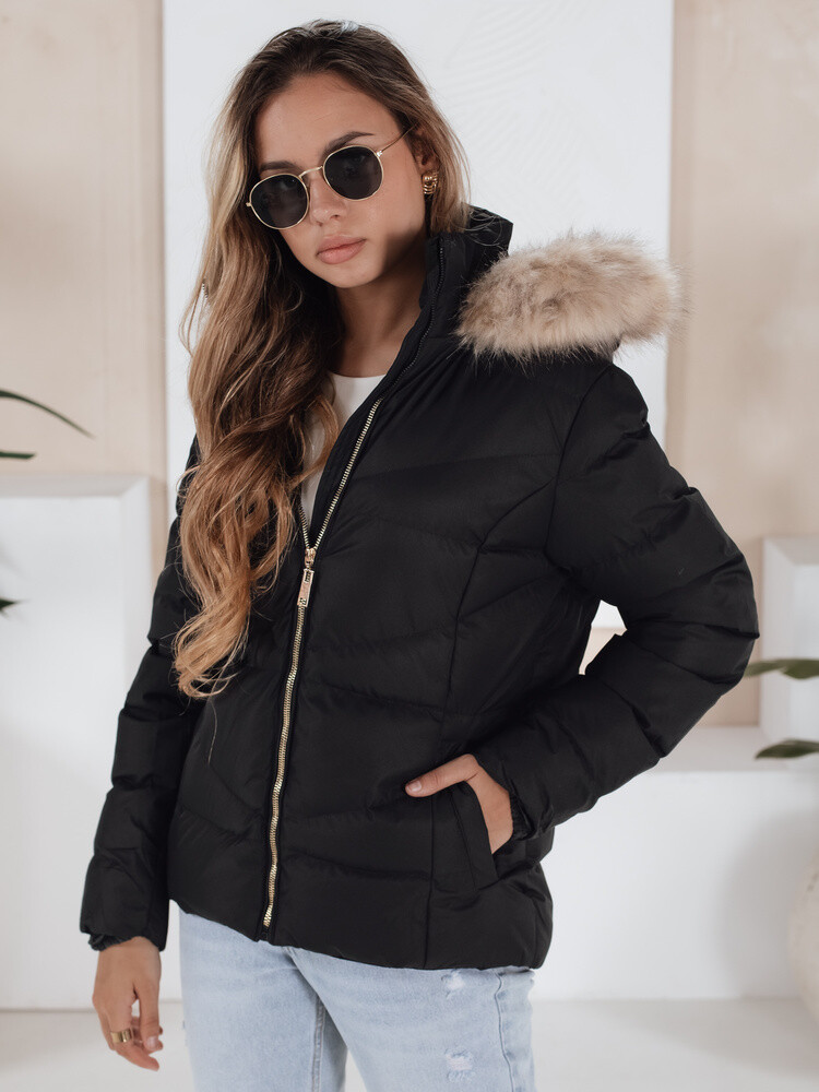 Kurtka zimowa damska pikowana czarna Dstreet