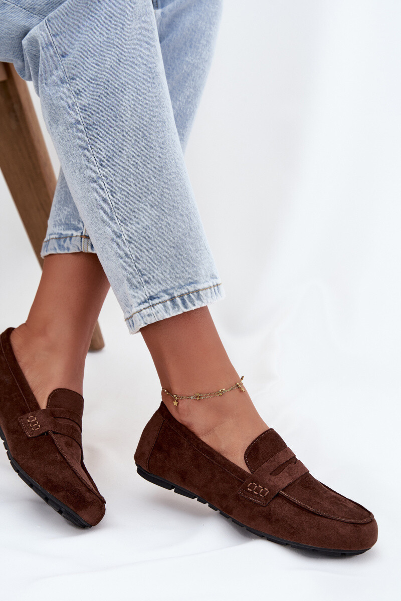 Boto Loafersy Mokasyny Damské Ploché Tmavě hnědé Soreline