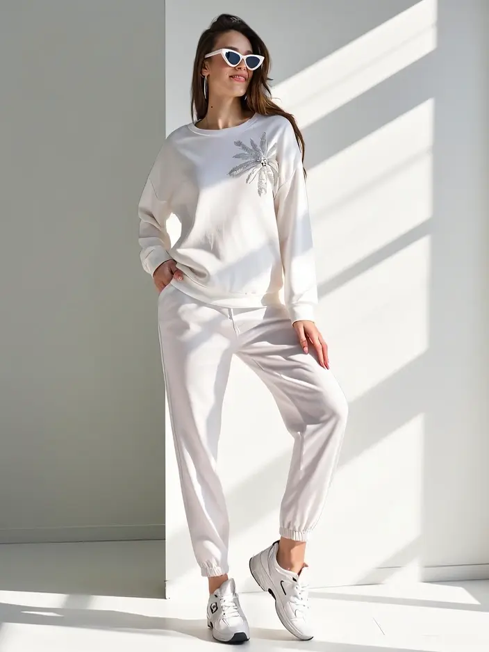 Resti Women's viscose set with a flower