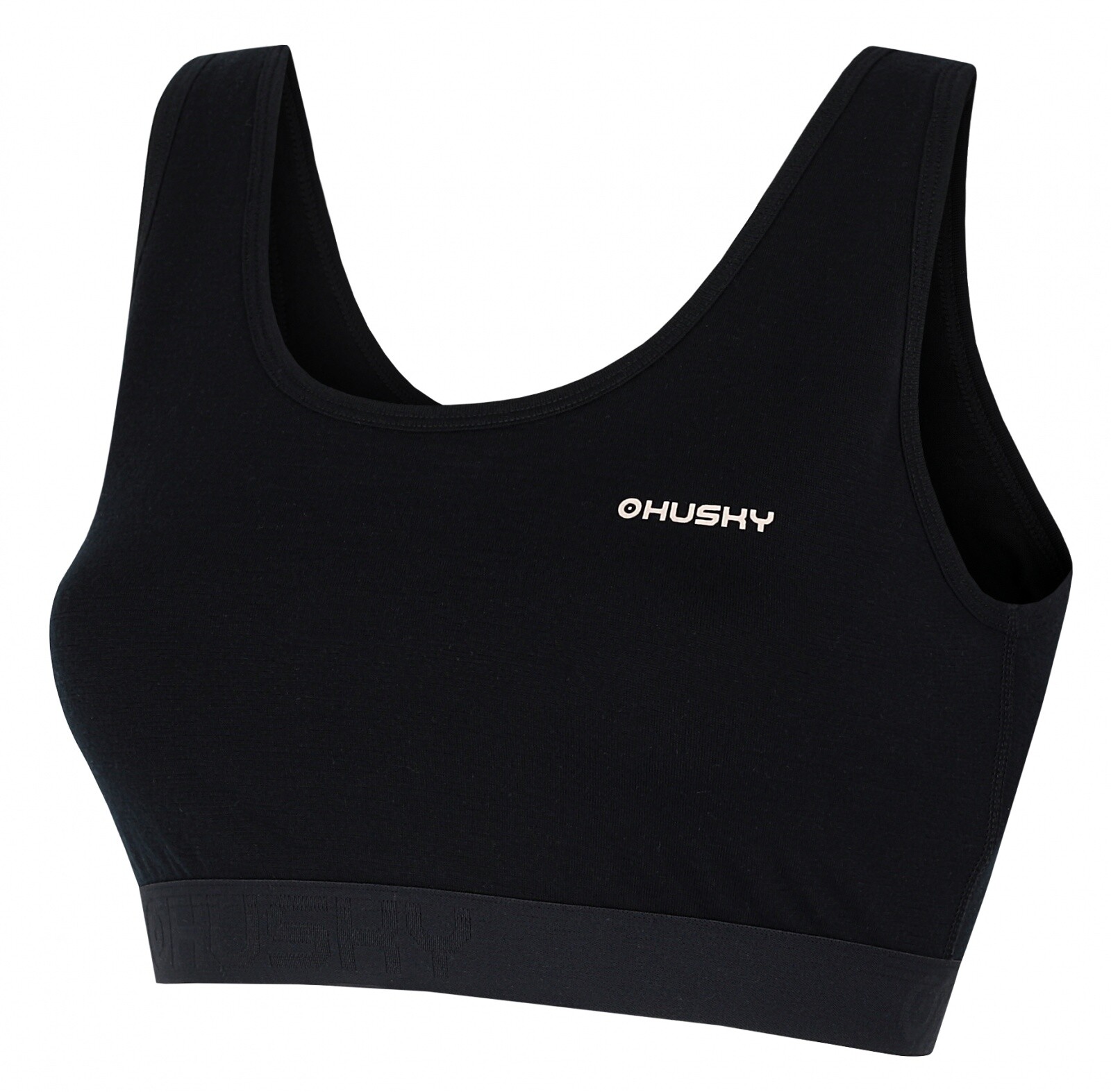 Husky Mebra L S, black Merino termoprádlo Podprsenka