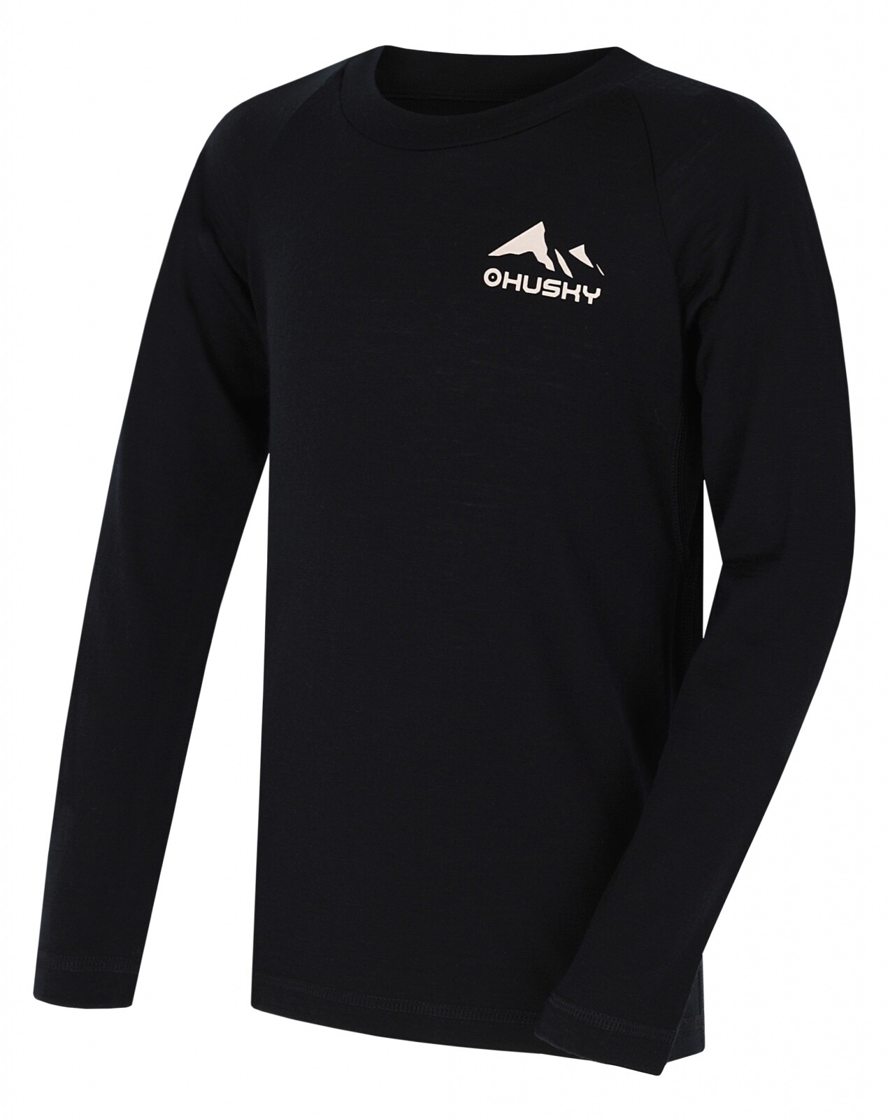 Husky Merbo K 146, black Dětské merino termoprádlo