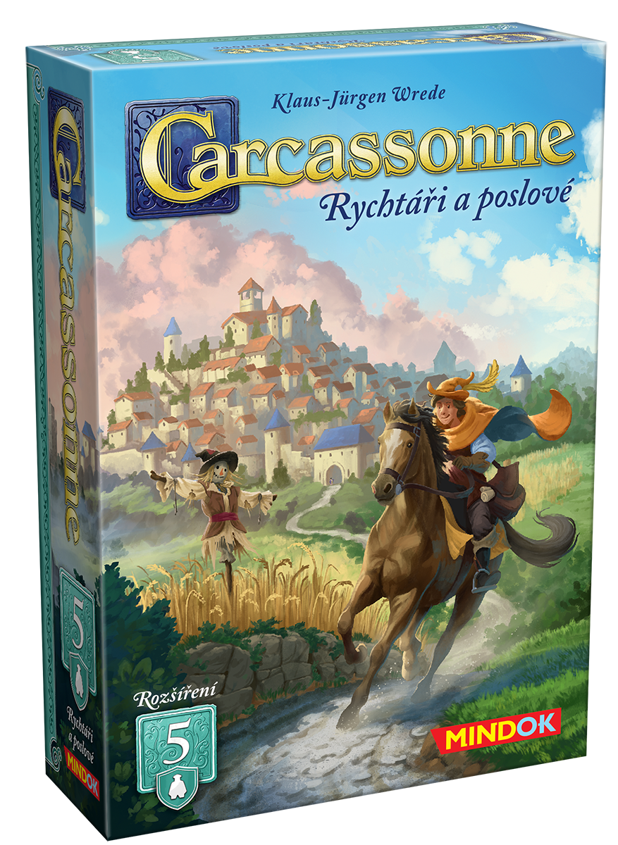 Mindok Carcassonne rozšíření 5: Rychtáři a poslové (2025)