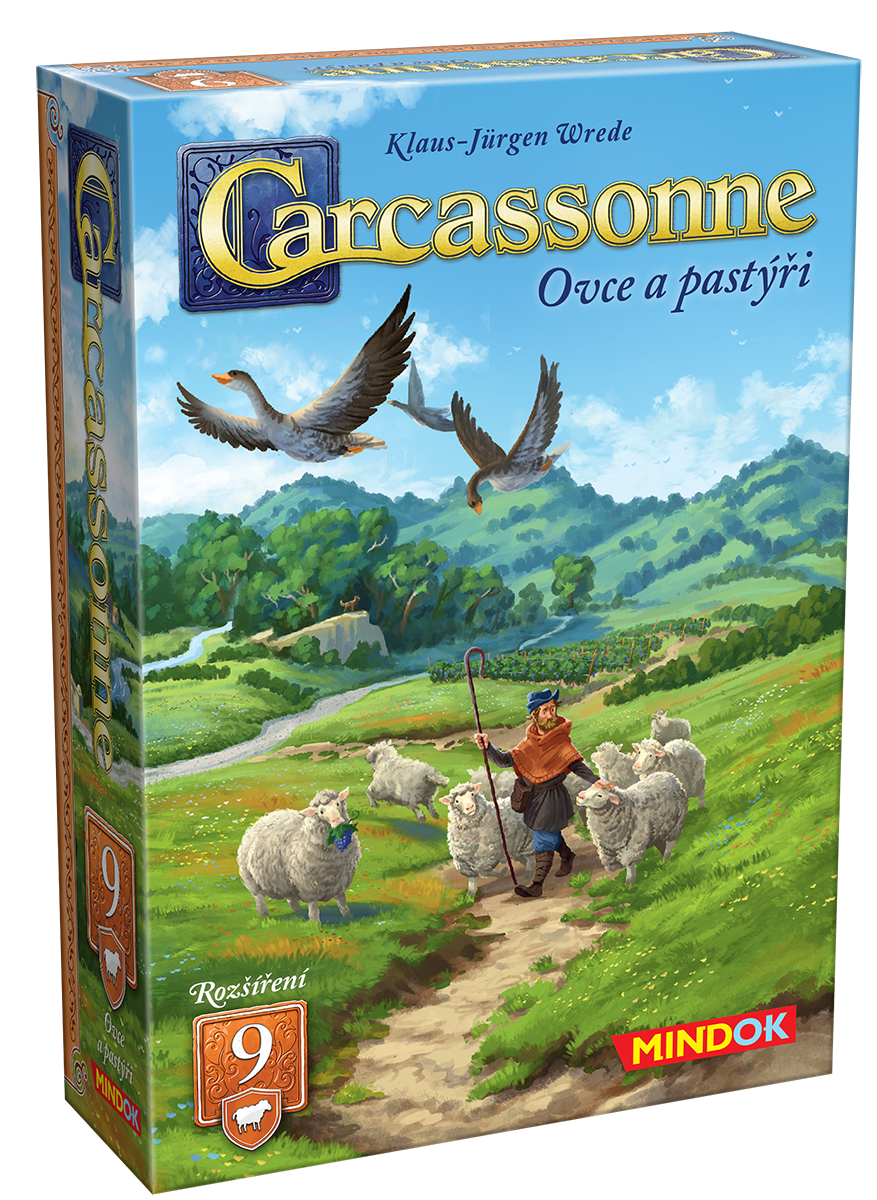 Mindok Carcassonne rozšíření 9: Ovce a pastýři (2025)