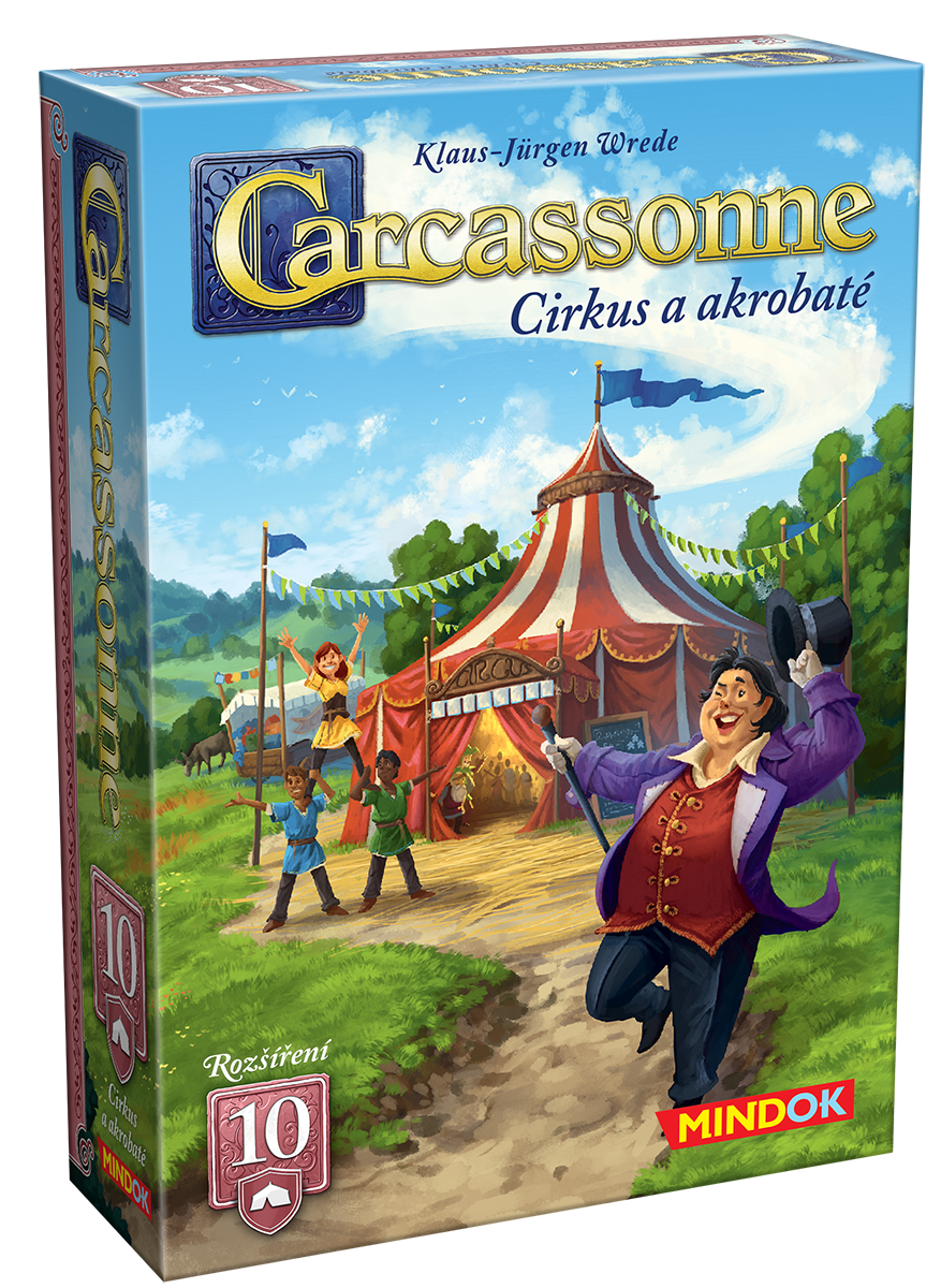 Mindok Carcassonne rozšíření 10: Cirkus a akrobaté (2025)