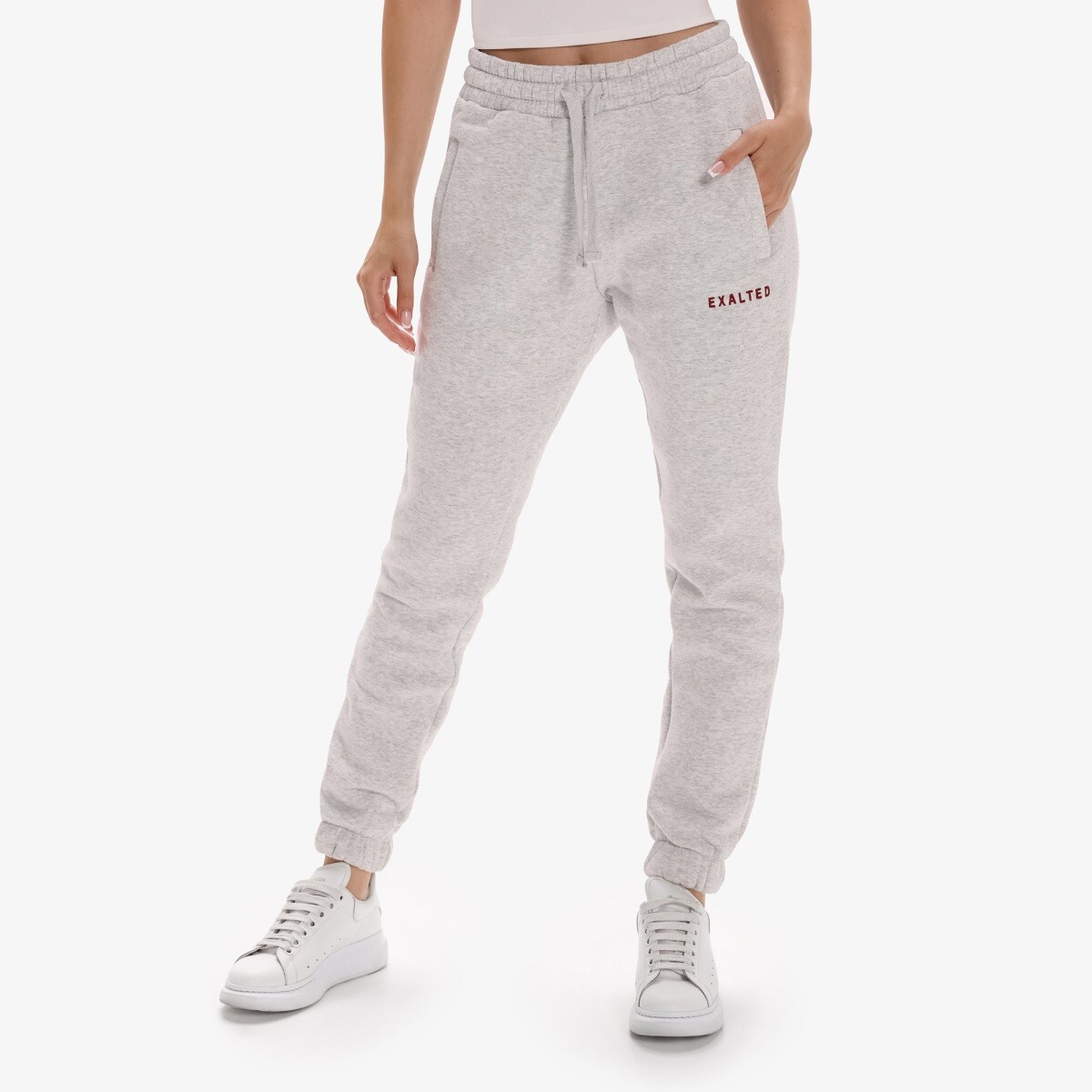 Dámské tepláky exalted comfy-nest™ šedá/červená l