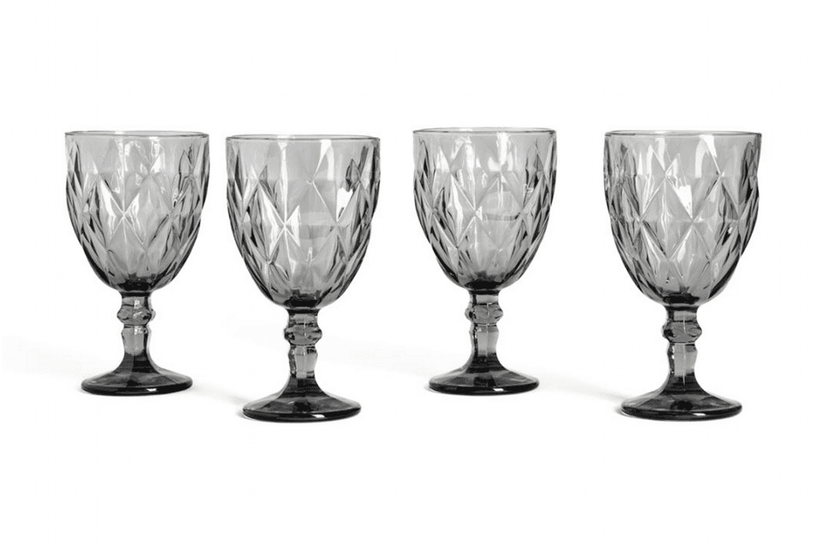 Sada sklenic na víno | LUNO | grafitové sklenice na víno 4 ks | 340 ml | 748233