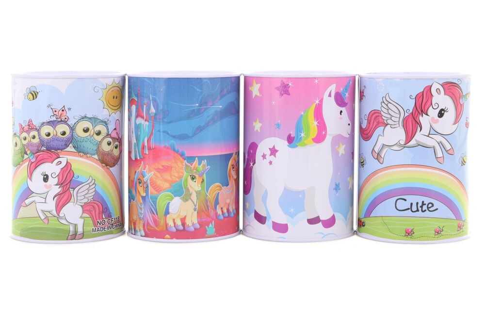 Lamps Pokladnička kovová jednorožci