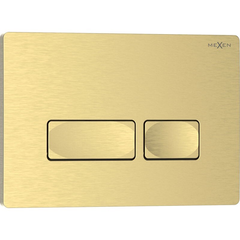 MEXEN Tex 04 splachovací tlačítko, zlatá kartáčovaná 6104-11