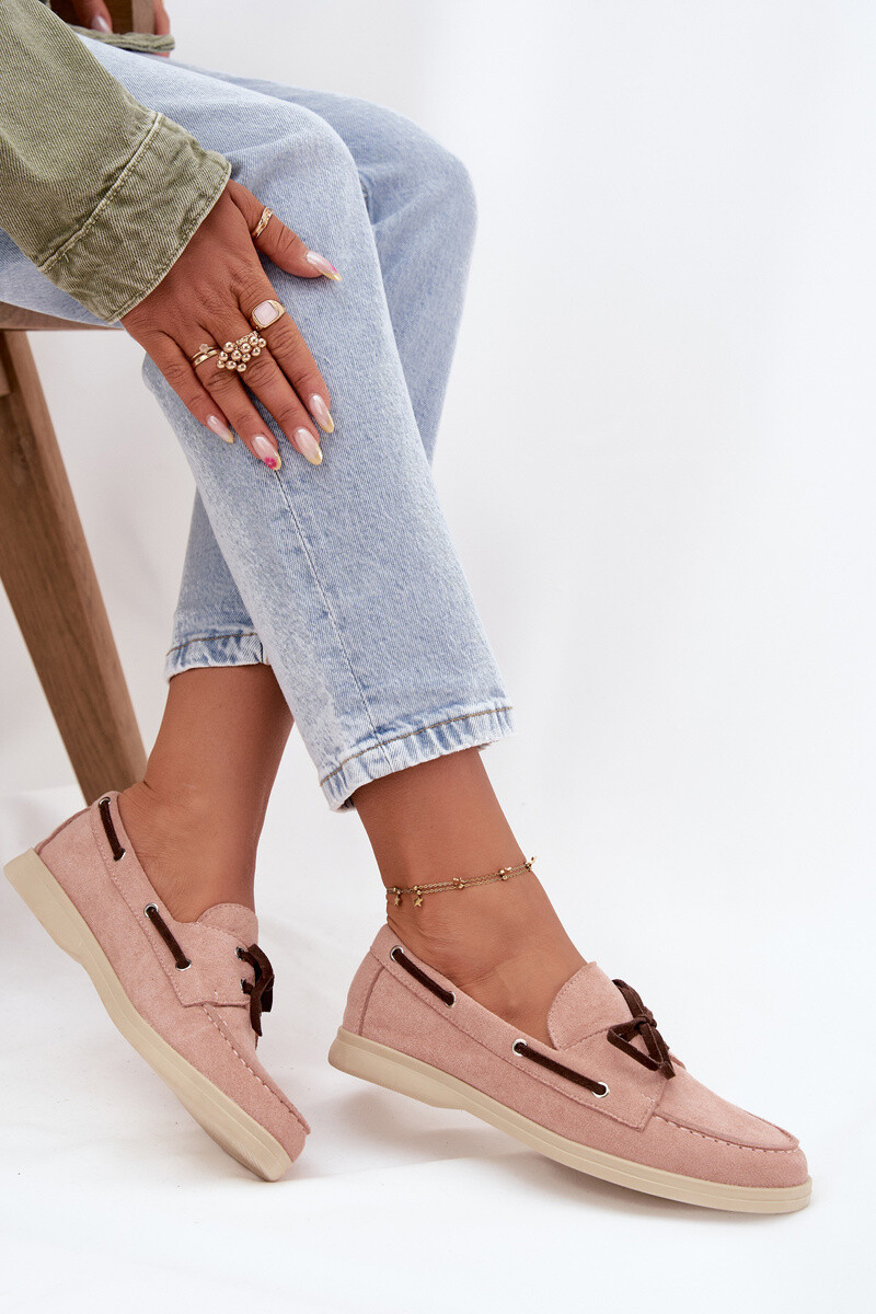 Boto Dámské mokasíny s tkaničkou světle růžové Calivra