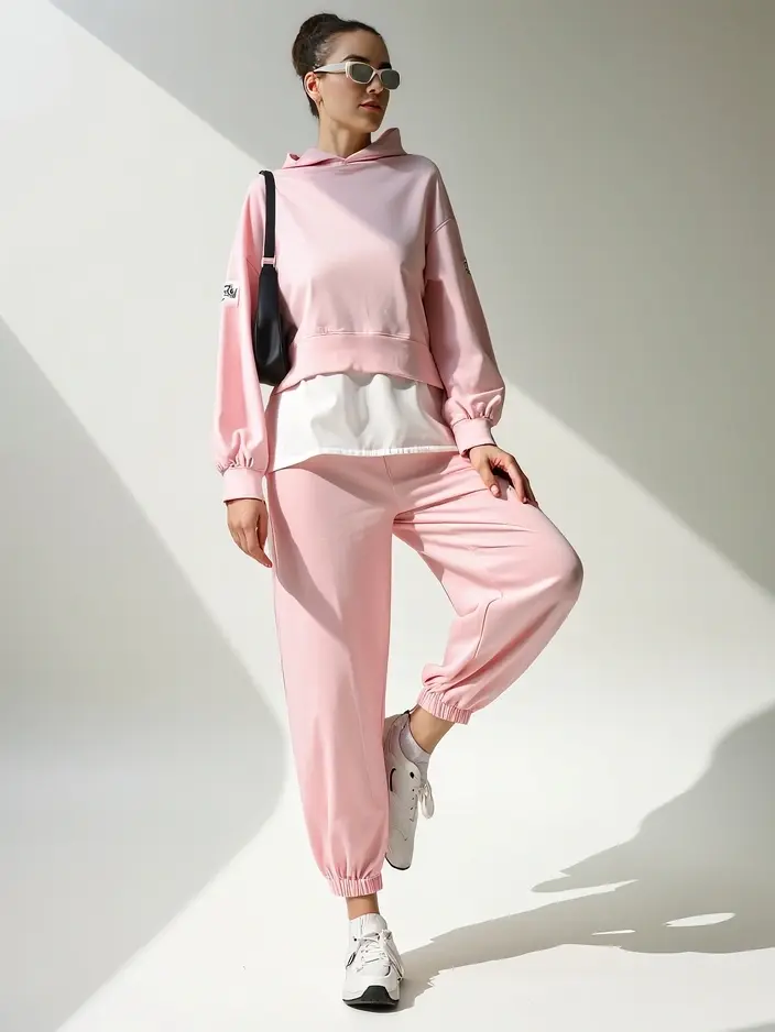 Resti Women's cotton set with a shirt-like insert