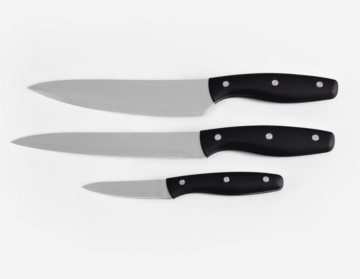 Sada nožů | STEELCRAFT | univerzální s černou rukojetí | 3 ks | 744020